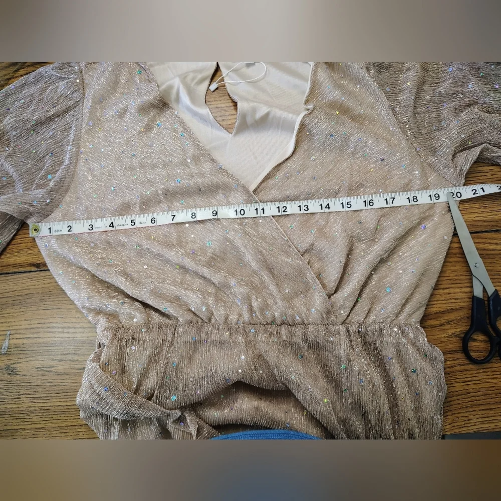 Baltic Born Shimmering Champagne Maxi Dress Size L - Picture 8 of 16